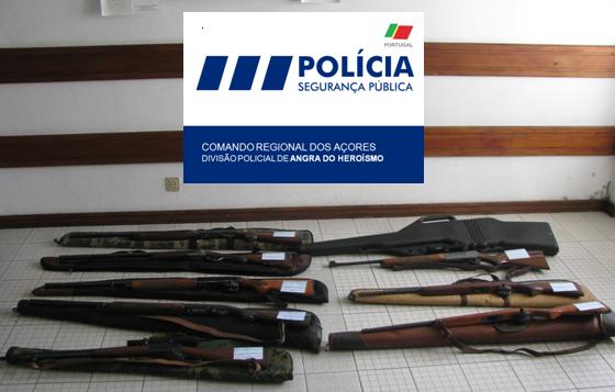 PSP apreende armas de fogo e munições em São Jorge após operação de fiscalização