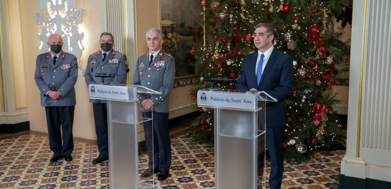 Presidente do Governo reconhece papel do Exército na proteção dos açorianos
