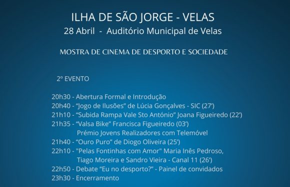 Auditório Municipal recebe evento “Cinema de Desporto Azores 2023”