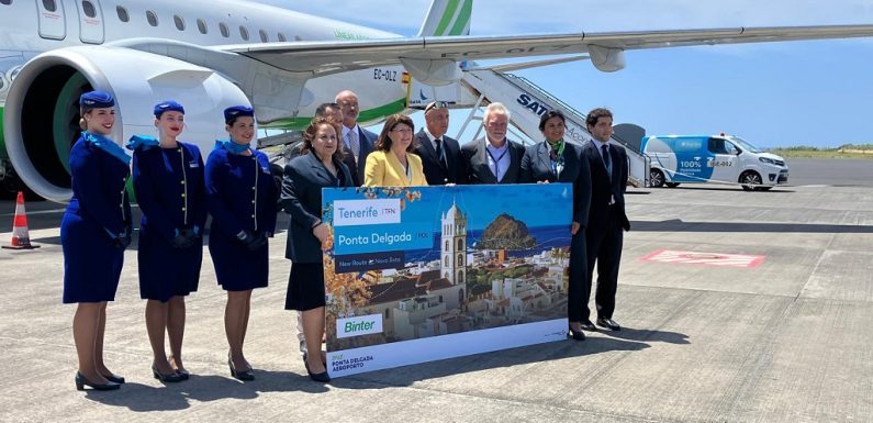 Governo dos Açores saúda estreia do voo da Binter entre Tenerife e Ponta Delgada