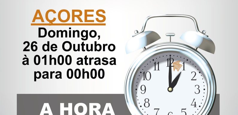 Hora de inverno – Relógios atrasam uma hora